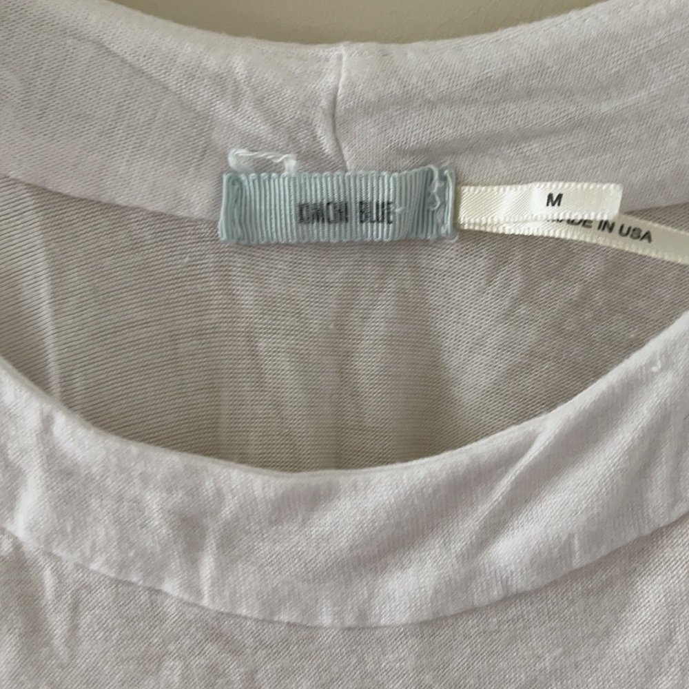 UO High Neck Sleeveless White Trapeze Top - M - Picture 3 of 4